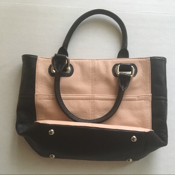 Cute Pink/Dark Navy Leather Tignanello Hangbag - Picture 3 of 5